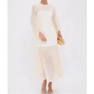 open lace back dress Ivory Lace Courtney Dress main image 0